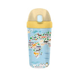 Trinkflasche mit Trinkhalm für Kinder, aus Pla Tierwelt 400 ml - CHIC - MIC